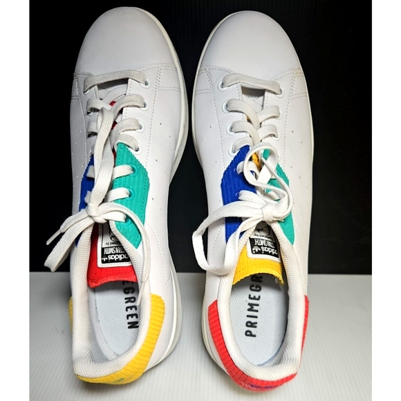 Adidas Stan Smith Low White Leather Sneakers H00329 Size US Men's 12 - Picture 6 of 9